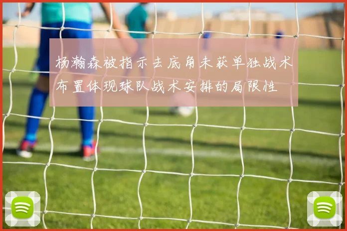 杨瀚森被指示去底角未获单独战术布置体现球队战术安排的局限性